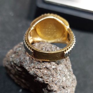 21.6金コイン入りリング メキシコ ペソ 金貨 ゴールドリングの通販 by ...