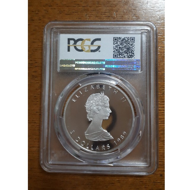 貨幣メイプルリーフ銀貨　プルーフ　1989年　1オンス　PCGS レア　鑑定済み