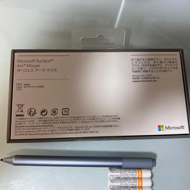 Microsoft(マイクロソフト)のMicrosoft SURFACE ARC MOUSE ＋ペン スマホ/家電/カメラのPC/タブレット(PC周辺機器)の商品写真