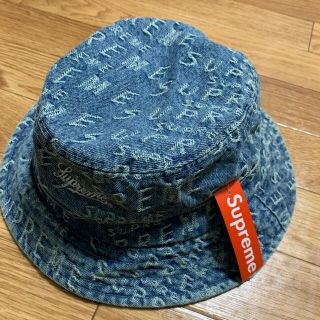 シュプリーム(Supreme)のSupreme Warp Jacquard Logo Denim Crusher(ハット)