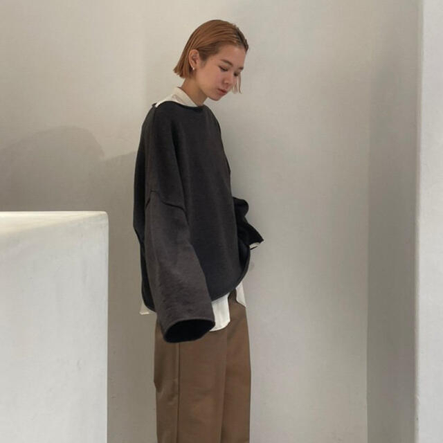 ☆新品☆TODAYFUL Boatneck Over Knit チャコールグレー