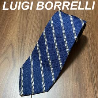 LUIGI BORRELLI - 【美品】LUIGI BORRELLI ルイジボレリ　ネクタイ　ネイビー