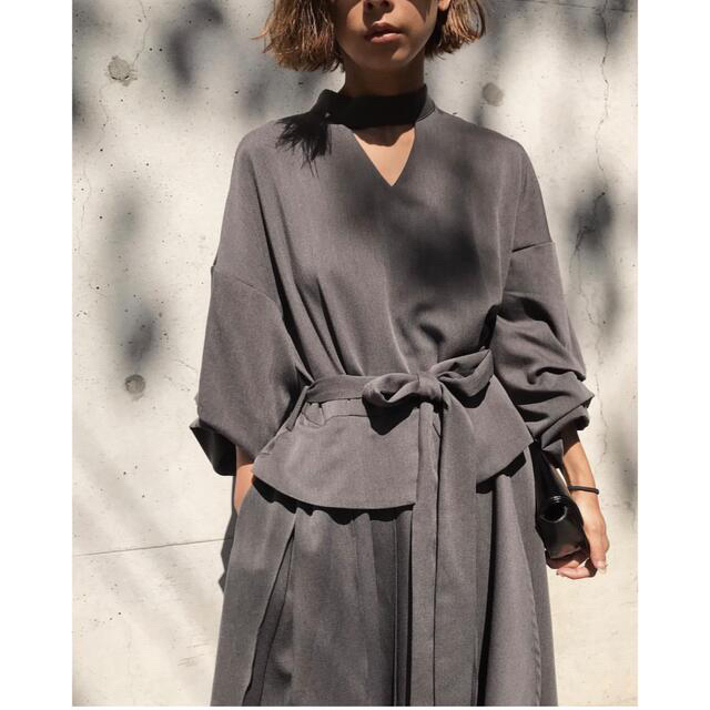 Ameri VINTAGE(アメリヴィンテージ)のAmeri BALOON SLEEVE DEMENTIONAL DRESS レディースのワンピース(ロングワンピース/マキシワンピース)の商品写真