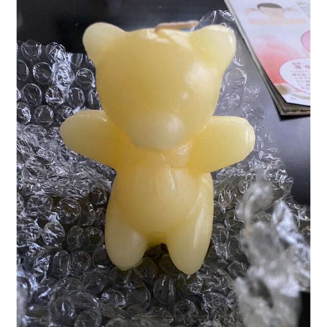 未使用 アロマ セラピー キャンドル ろうそく くま イエロー