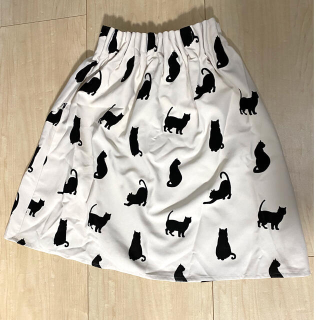 ARROW 白 ねこ柄 スカート ニットセット 1
