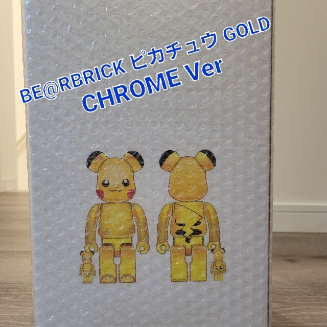 BE@RBRICK ピカチュウ GOLD CHROME Ver 100&400％