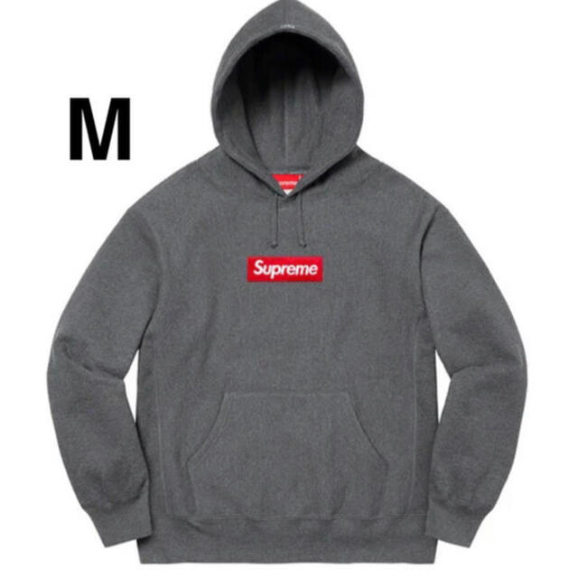 supreme Box Logo Hooded Sweatshirt チャコールメンズ