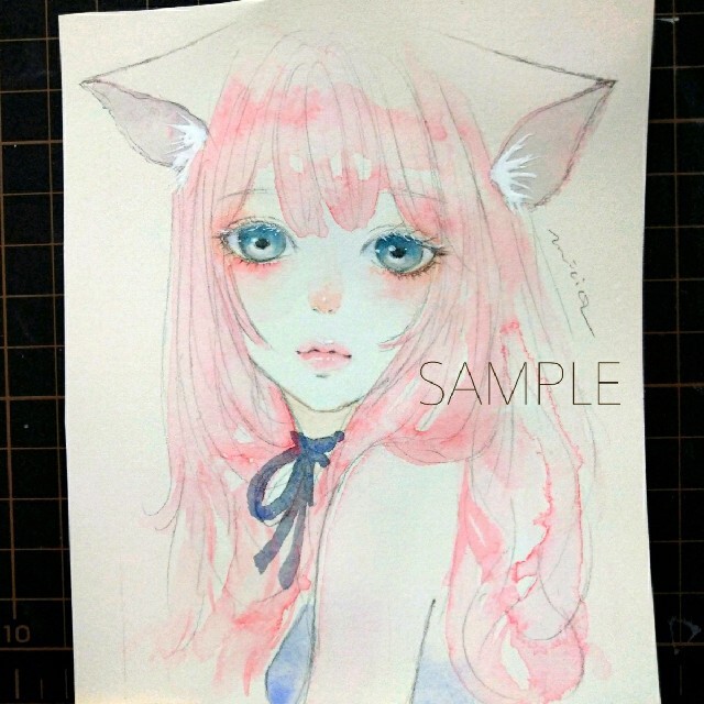手描きイラスト オリジナル 水彩画 猫 ネコの通販 by むぅしかの 手描きイラスト オリジナル 水彩画 猫 ネコの通販 by むぅしかの