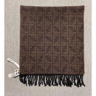 フェンディ(FENDI)のクリーニング済み✨【良品】FENDI フェンディ　マフラー　FFズッカ　ブラウン(マフラー/ショール)