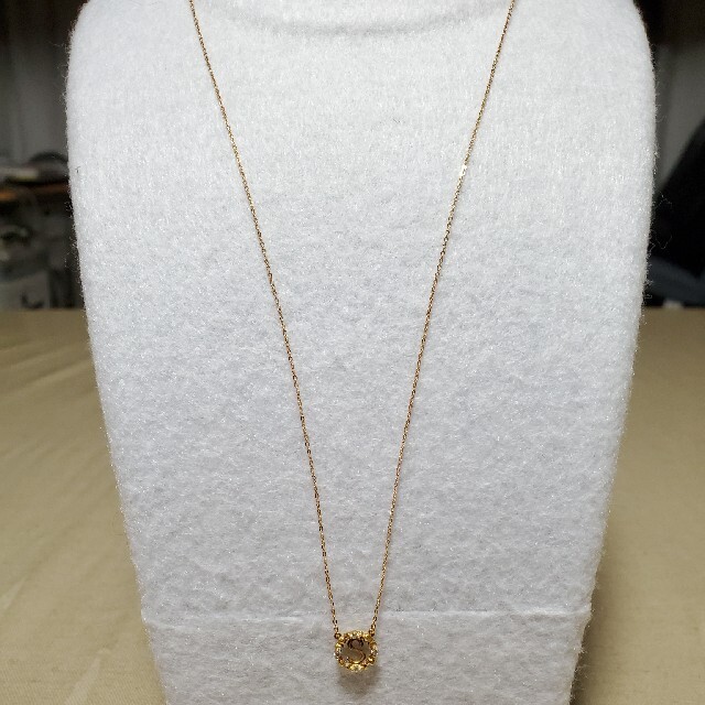 AHKAH S アルファベットダイヤネックレス K18 0.03ct ☆アガット-www