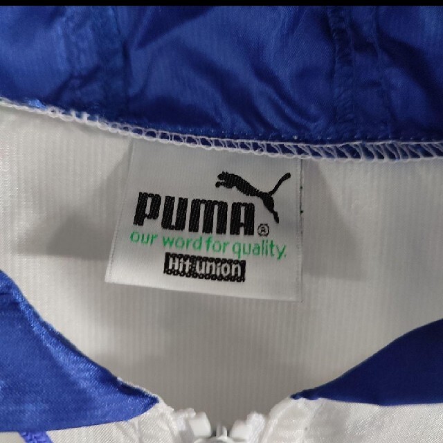 PUMA(プーマ)の90's  PUMA ヒットユニオン ナイロンジャケット マルチカラー デカロゴ メンズのジャケット/アウター(ナイロンジャケット)の商品写真