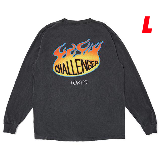 L CHALLENGER L/S FIREBALL TEE ブラック