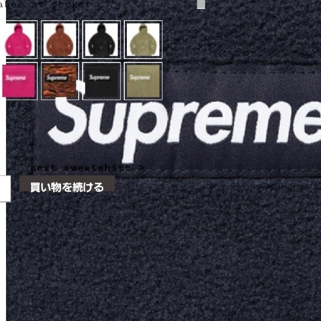 Supreme 21FW Polartec Hooded Sweatshirt