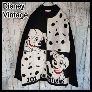 ディズニー(Disney)のヴィンテージ disney ディズニー 101匹わんちゃん ニット レトロ古着(ニット/セーター)