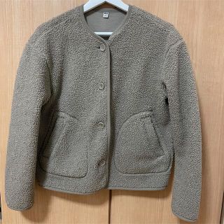 ユニクロ(UNIQLO)のユニクロ　フリース　ノーカラー　ジャケット(ノーカラージャケット)