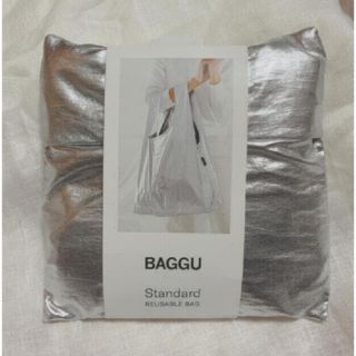 BAGGU メタリックシルバー(エコバッグ)