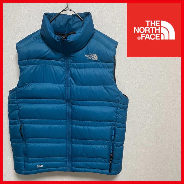 THE NORTH FACE(ザノースフェイス)の美品 ノースフェイス 550フィル ダウンベスト ブルー メンズのジャケット/アウター(ダウンジャケット)の商品写真