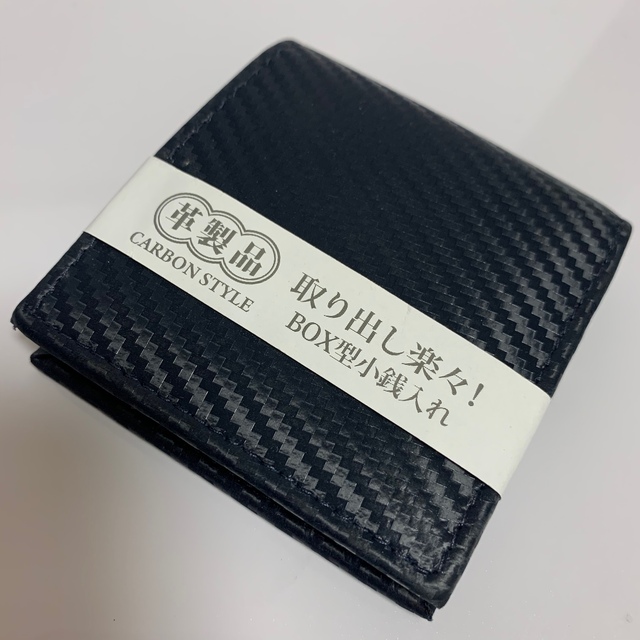 ＆様専用です❤️ カーボンレザー　コインケース　ブラック　ブルー　ネイビー メンズのファッション小物(コインケース/小銭入れ)の商品写真