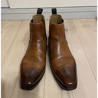 サントーニ(Santoni)のDino draghi ディーノドラーギ　キャメル　ブーツ　40 25サイドゴア(ブーツ)