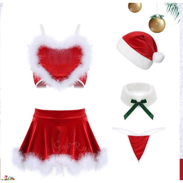 数量限定　サンタコス　セクシー　ワンピース　クリスマス　コスプレ　ミニスカ エンタメ/ホビーのコスプレ(衣装)の商品写真