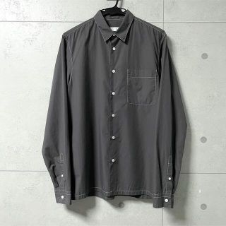 プラダ(PRADA)のPRADA ステッチ シャツ グレー 38(シャツ)