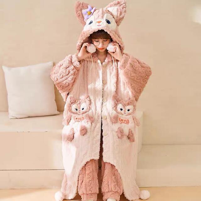 可愛いリーナベル モコモコ ルームウェア 部屋着 M〜2XL