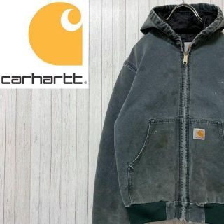 カーハート(carhartt)のカーハート　ダックジャケット　アクティブパーカー　グリーン　キルティング.(ブルゾン)