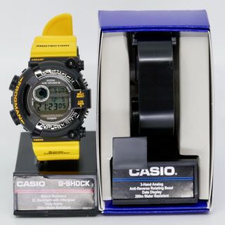 ジーショック(G-SHOCK)のほぼ未使用ブラックイエローフロッグマンDW-8250Yイルクジ仕様ベゼル新品(腕時計(デジタル))