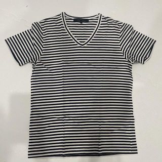 デザインワークス(DESIGNWORKS)の【DESIGNWORKS】ボーダー Vネック Tシャツ M(Tシャツ/カットソー(半袖/袖なし))