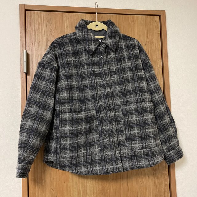 nikoand 2020aw 起毛チェックビッグポケットジャケット 起毛ビックポケットジャケット ニコアンド