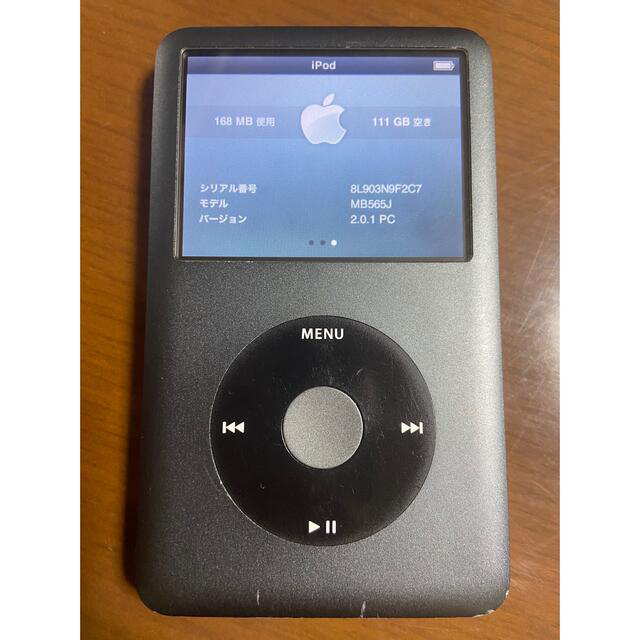 iPod(アイポッド)のiPod classic 第6世代 黒色 120GB スマホ/家電/カメラのオーディオ機器(ポータブルプレーヤー)の商品写真