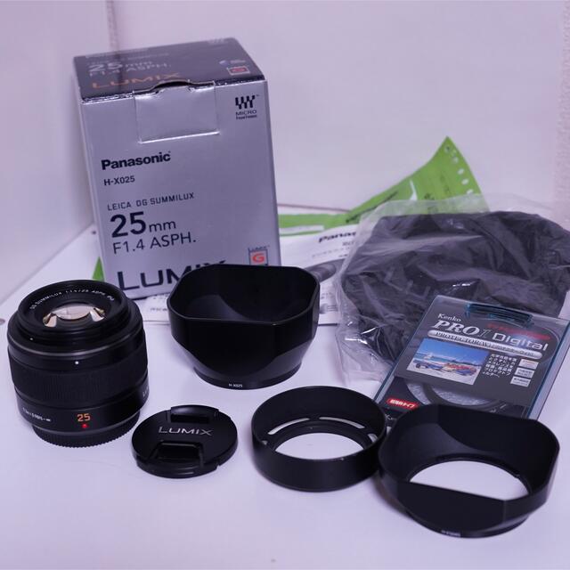 Panasonic(パナソニック)のLEICA DG SUMMILUX 25mm F1.4 ASPH. H-X025 スマホ/家電/カメラのカメラ(レンズ(単焦点))の商品写真