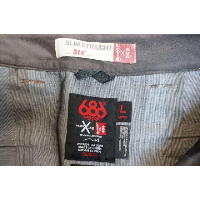 男性用 686 × Levi's リーバイス スノーボードコラボパンツL 3