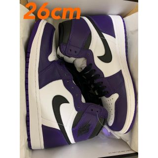 ナイキ(NIKE)のNIKE AIR JORDAN 1 "COURT PURPLE" 26cm(スニーカー)