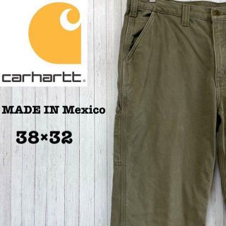 カーハート(carhartt)のカーハート　メキシコ製　ペインターパンツ　インナーチェック　グリーン　38/32(ペインターパンツ)