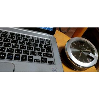 正規美品 グッチ Gロゴ テーブルクロック デスクウォッチ リング