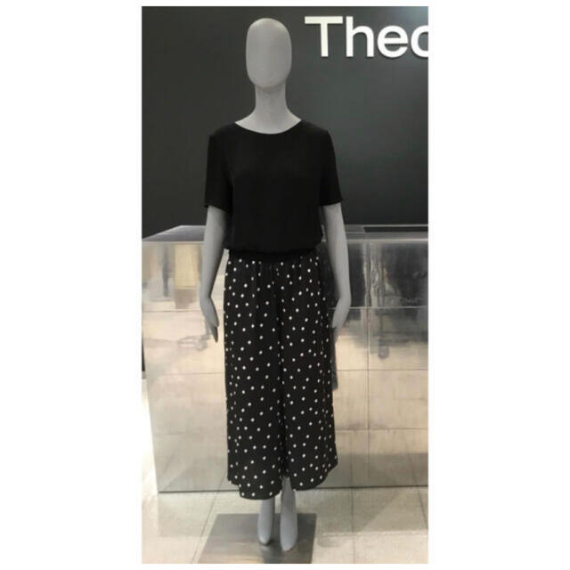 Theory 19ss ダイア柄ワイドクロップドパンツ