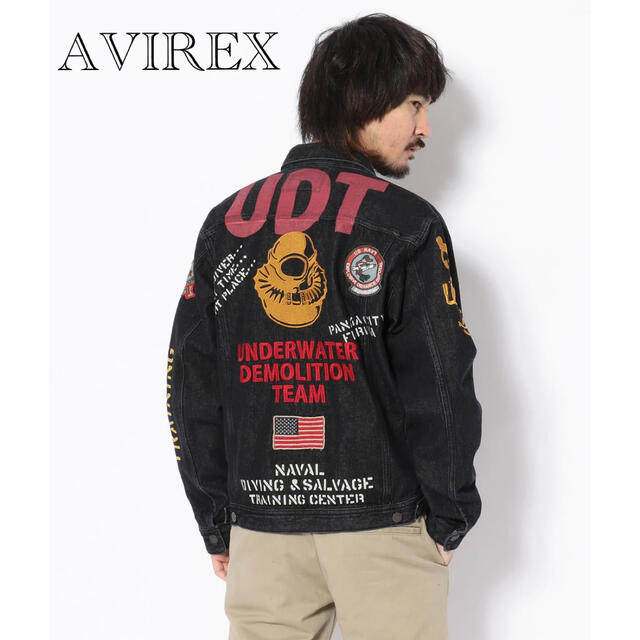 AVIREX(アヴィレックス)の大人気！AVIREX タイプブルー インパクトデニムジャケット メンズのジャケット/アウター(Gジャン/デニムジャケット)の商品写真