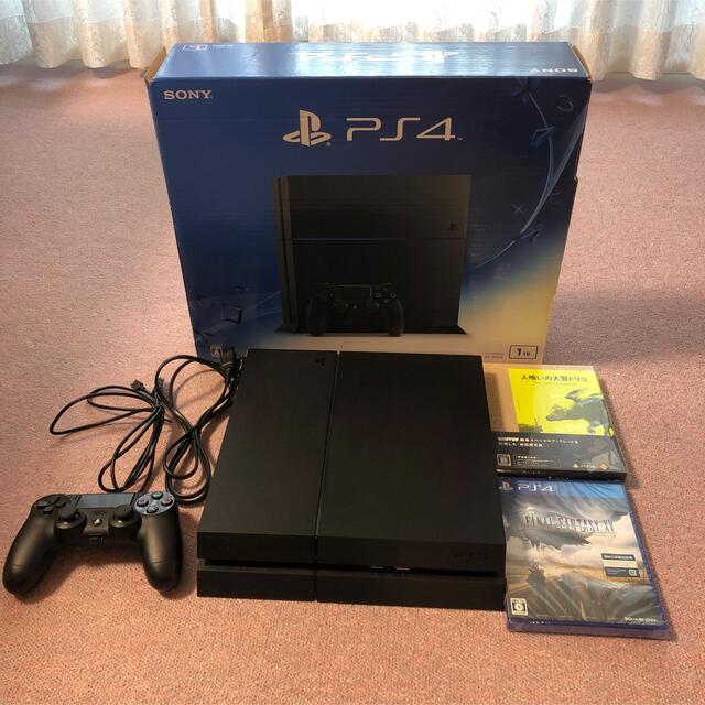 公式日本 SONY PlayStation4 CUH-1200BB01 本体 とソフト2本 家庭用