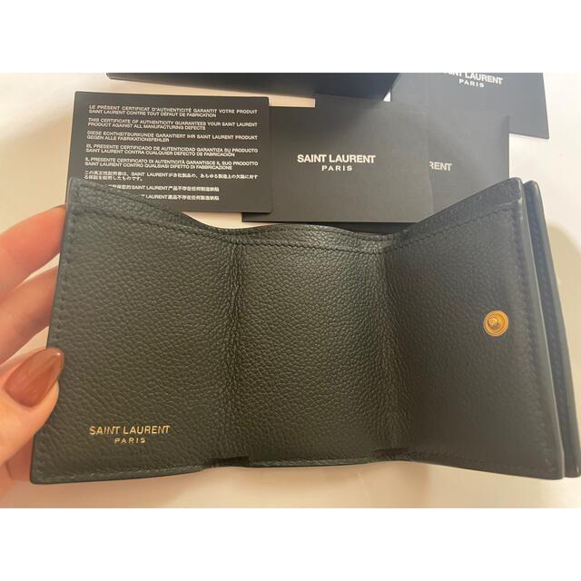 SAINT LAURENT YSL タイニー ウォレット トープ　レザー