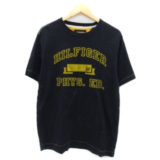 トミーヒルフィガー(TOMMY HILFIGER)のトミーヒルフィガー Tシャツ カットソー 半袖 ラウンドネック プリント L(Tシャツ/カットソー(半袖/袖なし))