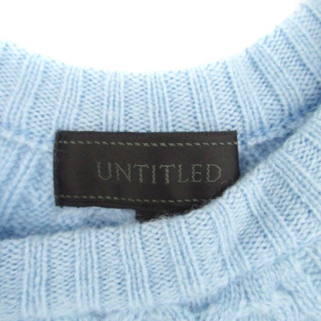 UNTITLED(アンタイトル)のアンタイトル ニット セーター ラウンドネック ウール カシミヤ混 2 水色 レディースのトップス(ニット/セーター)の商品写真