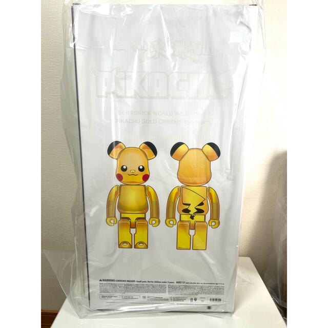 ベアブリックBE@RBRICK ピカチュウ GOLD CHROME Ver.1000％