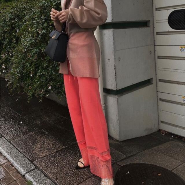 Ameri VINTAGE(アメリヴィンテージ)のconversionmesh knitpants 🥀ameri 【最終値下げ】 レディースのパンツ(カジュアルパンツ)の商品写真