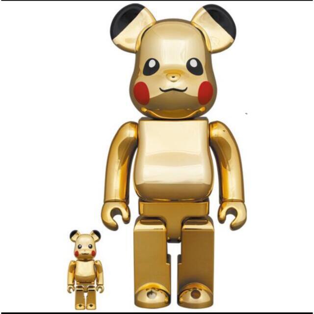 BE@RBRICK ピカチュウ GOLD CHROME 100％ & 400％