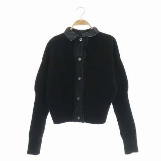 サカイ(sacai)のサカイ ニット セーター 切替 デニム 長袖 1 黒 ブラック /MF ■OS(ニット/セーター)