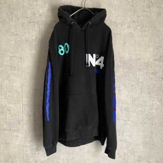 STUSSY - 極希少 STUSSY パーカー NO.4 SSリンク USA製 黒 青 Mの通販