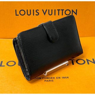 ルイヴィトン(LOUIS VUITTON)のルイヴィトン 折り 財布 エピ がま口 Wホック コンパクト ノワール 黒(財布)