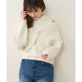 ナチュラルクチュール(natural couture)のナチュラルクチュール　ニット 【WEB限定】ほわほわクロスニットアンサンブル(ニット/セーター)