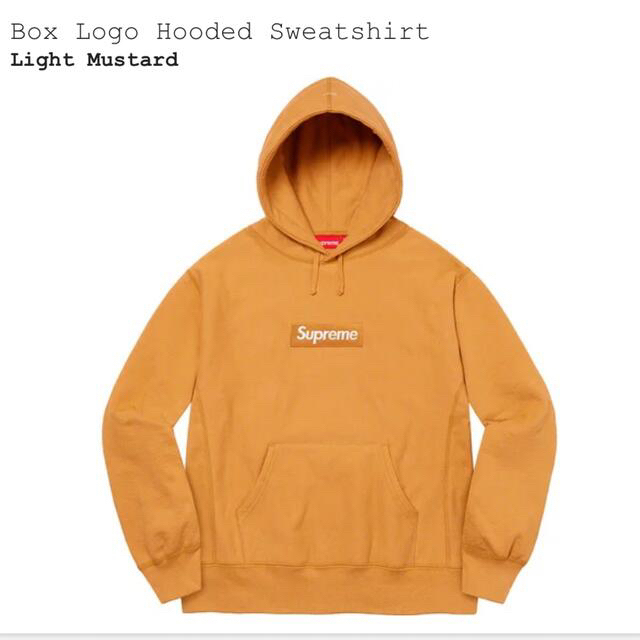 メンズSupreme Box Logo Hooded Mustard